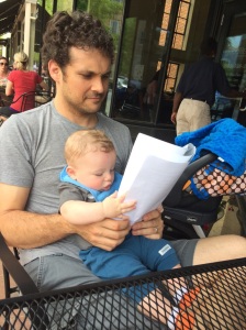 The heroic DD and Simon peruse the menu of my chosen vegan lunch stop in Columbia, SC with skepticism.
